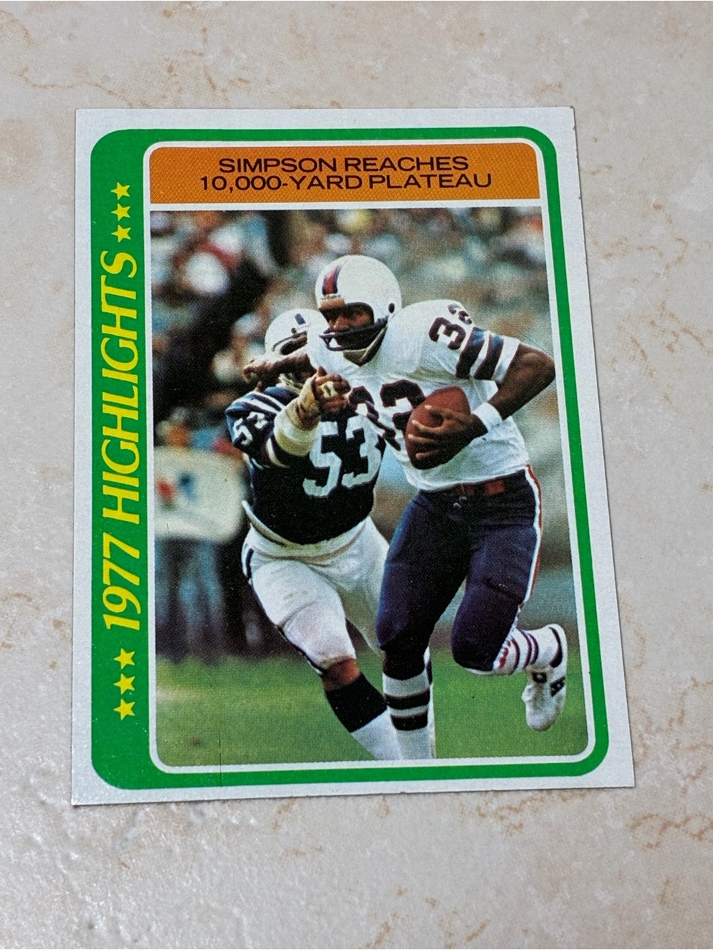 Vintage OJ Simpson Topps Football card
